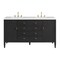 James Martin Vanities 60'' Double Vanity, Carbon Oak w/ 3 CM White Zeus Quartz Top 485-V60D-CBO-3WZ - alternate 1